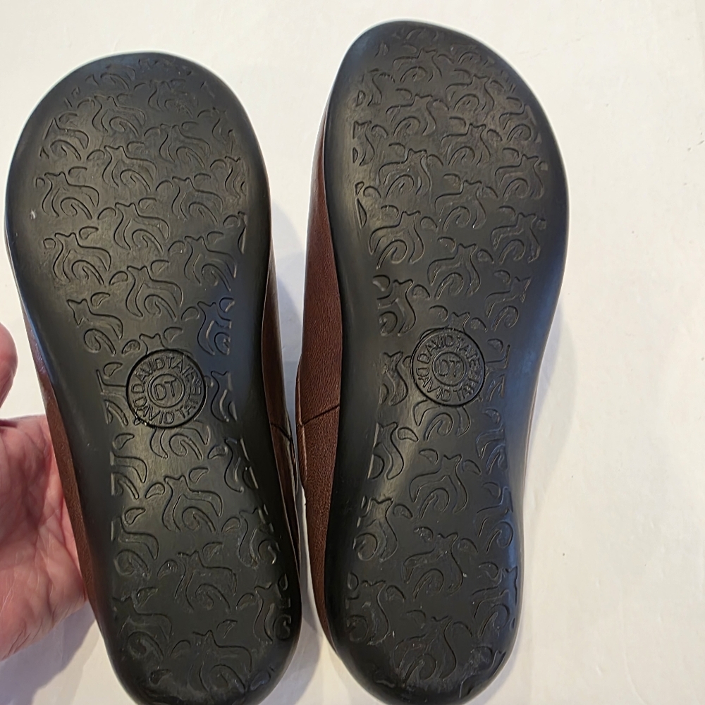 David Tate Brown Leather Mule Women's Size 7.5 W Like New - Picture 12 of 15